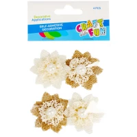 1. Craft With Fun Ozdoba Dekoracyjna Kwiatki z Materiału 479999